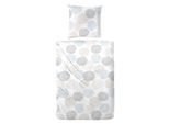 Bettwäsche PRIMERA "Soft-Seersucker-Bettwäsche Soft Dots", braun, B/L: 155cm x 220cm, 1 Stk., 1 Stk., Soft-Seersucker, B/L: 80cm x 80cm, 2, Soft-Seersucker, Obermaterial: 100% Baumwolle, Bettwäsche, Bettwäsche