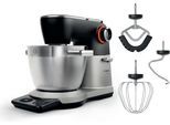 BOSCH Küchenmaschine "Serie 8, 9 Automatikprogramme, integrierte Waage, Timer, 6l Schüssel", pearl silber, B:22,3cm H:33,9cm T:45,7cm, Küchenmaschinen, Edelstahlschüssel, 3 Rührwerkzeuge spülmaschinenfest, 7 Stufen, 1800 W, Küchenmaschine