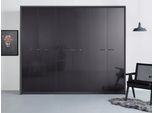 Drehtürenschrank RAUCH "Kleiderschrank Schrank Garderobe Wäscheschrank Ankleide OTELI", grau (graumetallic, effektgrau hochglanz), B:275cm H:212cm T:58cm, Holzwerkstoff, Schränke, Drehtürenschrank, inkl. Passepartout optional mit Beleuchtung MADE IN GERMANY
