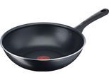 Wok TEFAL "Day by Day", schwarz, B:29,4cm H:7,5cm L:47cm Ø:28cm, Pfannen, Wok, Antihaftversiegelung, Thermo-Spot Temperaturanzeiger, 28 cm