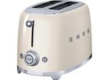 SMEG Toaster "TSF01CREU", beige (creme), B:32,5cm H:19,8cm T:19,5cm, Toaster, Toaster