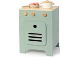 Kinder-Herd MUSTERKIND "Mix & Match, salbei/natur", grün (salbei, natur), Spielzeug-Haushaltsgeräte, KinderB:35cm H:48cm T:31,5cm, Holz, Kinder-Herd, B:35cm H:48cm T:31,5cm
