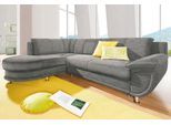 Ecksofa TRENDMANUFAKTUR "Rondo, zeitlos und elegant, bequem, L-Form", beige (beige, braun), B:265cm H:85cm T:190cm, Softlux-Kunstleder;Primabelle-Microfaser;NaturLeder (handschuhweiches Rindsleder in Sitz und Rücken mit SOFTLUX-Kunstleder als Korpus-Bezug);Struktur (23% Polyacryl, 77% Polyester), Sofas, Ecksofa, wahlweise mit Federkern, wahlweise mit Bettfunktion