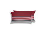 Kissenbezüge FLORELLA "Riva rubin Edel-Satin, 100% Baumwolle", rot (rubin), B:40cm H:80cm L:80cm, Satin, Obermaterial: 100% Baumwolle CO., Kissenbezüge, Kissenbezüge
