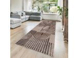 Läufer OTTO HOME "Lyssandra" Gr. 12, beige (sand), B:80cm H:8mm L:300cm, Kunstfaser, Teppiche, Läufer, 3D-Effekt, softer Kurzflor, pflegeleicht, leichter Glanz, Scandi-Look