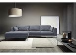 Ecksofa TRENDMANUFAKTUR "Luzi, wahlweise mit Schlaffunktion & Bettkasten., L-Form", blau (moonlight ocean), B:280cm H:80cm T:168cm, 100% Polyester, Sofas, Ecksofa, Designsofa mit tollem Sitzkomfort, Metallfüße schwarz, Breite 280 cm