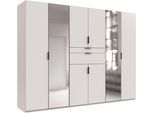 Drehtürenschrank WIMEX "Moldau Kleiderschrank mit Spiegel Schlafzimmerschrank", weiß, B:270cm H:208cm T:58cm, Holzwerkstoff, Schränke, Drehtürenschrank