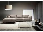 Ecksofa TRENDMANUFAKTUR "Luzi, wahlweise mit Schlaffunktion & Bettkasten., L-Form", grau (cloud gray), B:280cm H:80cm T:168cm, 100% Polyester, Sofas, Ecksofa, Designsofa mit tollem Sitzkomfort, Metallfüße schwarz, Breite 280 cm