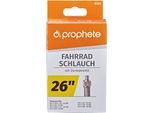 Fahrradschlauch PROPHETE "Fahrradschlauch", schwarz, Fahrradschläuche, 48mm, Dunlopventil (DV), 26 Zoll (66,04cm), Fahrradschlauch