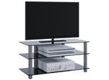 Wohnzimmertisch VCM "TV Möbel Sideboard Fernseh Rack Alu Glas Netasa", schwarz (schwarzglas), B:95cm T:40cm, Sideboards, Wohnzimmertisch