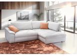 Ecksofa EXXPO - SOFA FASHION "Casa Grande inkl. Bettfunktion & Bettkasten, bequem", weiß (snow, peach), B:268cm H:90cm T:178cm, Sofas, Ecksofa, Breite 268cm, L-Form, guter Sitzkomfort, große Liegefläche