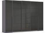 Schwebetürenschrank OTTO HOME "Dreh-/Schwebetürenschrank Kleiderschrank Familie, Agordo", grau (graumetallic, hochglanz effektgrau), B:301cm H:210cm T:62cm, Holzwerkstoff, Schränke, Schwebetürenschrank, B/H/T 301x210X62cm viele Farben verfügbar TOPSELLER Made in GERMANY