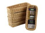 Besteckkorb KESPER "Geflecht, 5er Set", braun, H:5,5cm L:28cm T:11,5cm, Kunststoff, Besteckkörbe, Besteckkorb, aus Vollkunststoff, PE