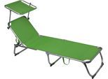 Gartenliege GARDEN PLEASURE "KISO", silber (grau), Obermaterial: 70% PVC, 30% Polyester, Gartenliegen, Gartenliege
