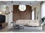 Ecksofa TRENDMANUFAKTUR "Luzi, wahlweise mit Schlaffunktion & Bettkasten., L-Form", beige, B:280cm H:80cm T:168cm, 92% Polyester, 8% Nylon, Sofas, Ecksofa, Designsofa mit tollem Sitzkomfort, Metallfüße schwarz, Breite 280 cm