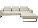 Ecksofa MUSTERRING "JustB PM100", beige (nature), B:292cm H:88cm T:185cm, 100% Polyester, Sofas, Ecksofa, Auf schwarzen Metallkufen, 292 cm breit - erhältlich in 6 Farben