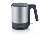 SEVERIN Wasserkocher WK 3409, 1,7 l, 2.200 W, Edelstahl gebürstet, Dampfstopp, Kalkfilter, Deckelverriegelung