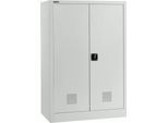 Schäfer Shop Select Umweltschrank, B 950 x T 500 x H 1585 mm, 3 Wannen à 18 Liter, lichtgrau/lichtgrau