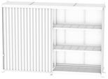 Regalcontainer Bauer Typ CEN 59-3 IBC, 3 Fachebenen, Schiebetor, 2000 l, B 6540 x T 1600 x H 5015 mm, mausgrau RAL 7005