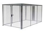 Lagerbox LBM 4500, abschließbar, Doppelflügeltor, B 2160 x H 1985 mm, zur Bodenbefestigung, Baukastensystem, B 2450 x T 4460 x H 2100, feuerverzinkt