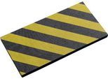 Garagen Wandschutzpolster Mottez, für den Innenbereich, selbstklebend, waschbar, L 0,5 m x B 250 x H 25 mm, PU-Schaumstoff, gelb-schwarz, 2 Stück