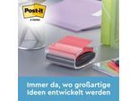 Post-it® Haftnotizenspender PRO-W12N, weiß-transparent + Haftnotizen Super Sticky Z-Notes, B 76 x T 76 mm, farbig, PEFC®-Papier, 12 Blöcke, 90 Blatt/Block