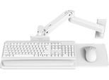Tastatur Wandhalterung Ergotron LX Pro, mit Mausablagefläche, bis 2,3 kg, neig-/schwenkbar, höhenverstellbar, Aluminium, weiß