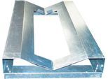 Regal-Fasspalette, verzinkt, Stahl, für Lagerung liegender Fässer auf Trägerprofilen, B 580 x T 1115 x H 140 mm, für Grund- und Anbau- Umweltregale