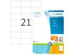 Universaletiketten HERMA 4616, permanenthaftend, selbstklebend, bedruckbar, B 70 x H 42,3 mm, FSC®-Papier, weiß, 4200 Stück/200 Blatt