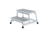Munk Arbeitspodest, Aluminium, verschweißte Rohrkonstruktion, Stufen R 13, Trittfläche 550 x 300 mm, max. 150 kg, 2 Stufen
