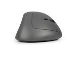 Bakker Elkhuizen Vertikalmaus MidWay, für Linkshänder, 7 Tasten und Scrollrad, bis 10 m, USB-C/Bluetooth, B 72 x T 103 x H 60 mm, dunkelgrau