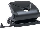 Schäfer Shop Pure Locher Typ 9104, bis 20 Blatt, verstellbare Anschlagschiene, Metall, schwarz