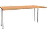 Schäfer Shop Genius Schreibtisch MODENA FLEX, Breite 1600 mm, beidseitig verkürzt, Buche