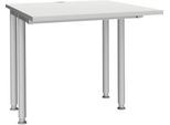 Schäfer Shop Genius Schreibtisch MODENA FLEX, Breite 800 mm, beidseitig verkürzt, lichtgrau