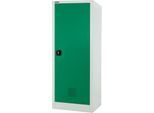 Schäfer Shop Select Umweltschrank, B 600 x T 500 x H 1585 mm, 3 WHG-Wannen à 7 Liter, lichtgrau/türkisgrün