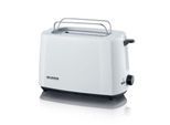 SEVERIN Automatik-Toaster AT 2286, 2 Toastkammern, 700 W, 7-stufiger Bräunungsgrad, Stopp-Taste, Brötchen‑Röstaufsatz, Weiß
