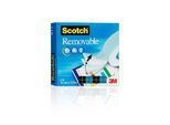 Scotch® Klebeband Removable, wiederablösbar, wiederverwendbar, beschriftbar, 1 Rolle mit L 33 m x B 19 mm