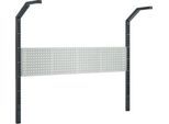 Schäfer Shop Pure Tischaufbau für Arbeitstische AST31, 2 x Aufbausäulen, 1 x Lochwand, B 2000 x H 1615 mm, Stahl, anthrazitgrau/lichtgrau