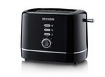 SEVERIN Automatik-Toaster , 2 Toastkammern, 850 W, Auftau- & Aufwärmfunktion, Brotscheibenzentrierung, Brötchenaufsatz, B 280 x H 188 x T 182 mm, Schwarz