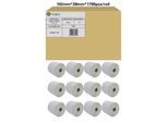 Etiketten G&G, kompatibel zu Zebra 800264-155, 102 x 38 mm, selbstklebend, beschichtet, perforiert, Thermopapier, weiß, 12 x 1790 Stück