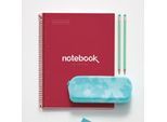 Notizbuch Miquelrius Emotions 1, DIN A4, 80 Blatt kariert und blickdicht, gelocht, Spiralbindung, Hardcover, rot