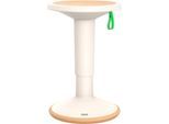 Sitzhocker ECO UPis1, Kunststoff, Ø 330 x H 450–630 mm, cremeweiß