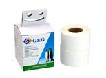 Etiketten G&G, kompatibel zu Dymo 99010/s0722370, 28 x 89 mm, selbstklebend, Thermopapier, weiß, 2 x 130 Stück