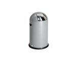 VAR Abfallsammler, 33 L, Stahl-Inneneimer, Metallgriff, silber