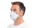 Atemschutzmaske 3M Aura Cool Flow 9332+, Einweg, Typ Partikelmaske FFP3, EN 149:2001 + A1:2009, mit Ventil, Polypropylen, weiß, 10 Stück