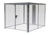 Lagerbox LBM 3000, abschließbar, Doppelflügeltor, B 3010 x H 1985 mm, zur Bodenbefestigung, Baukastensystem, B 2450 x T 5885 x H 2100, feuerverzinkt
