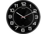 Unilux MEGA Wanduhr, Durchmesser 57,5 cm, Quarz-Uhrwerk, schwarz