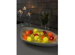 KONSTSMIDE LED-Lichterkette "Weihnachtsdeko", bunt, Dioden 16 Stk. Flammen 16 Stk., Gesamtlänge 6m, Lichterketten, LED Dekolichter, bunte Baumwollkugeln, klein, 16 warm weiße Dioden, LED-Lichterkette