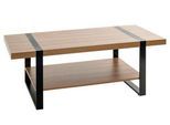 HAKU Couchtisch, rechteckig, Spanplatte melaminbeschichtet, B 1200 x T 600 x H 450 mm, Eiche dunkel/schwarz
