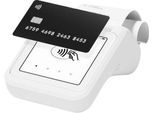 Mobiles SumUp Solo Kartenterminal mit integriertem Thermodrucker und All-in-One-Funktion zur Zahlung, Belegausgabe und Rückerstattung